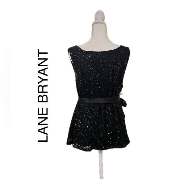 LANE BRYANT LADIES BLOUSE WITH TIE WAIST SIZE 16.  Bust 20” Length 24.5” - Picture 2 of 14